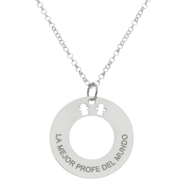 Gargantilla personalizada para tu profe favorita plata 1