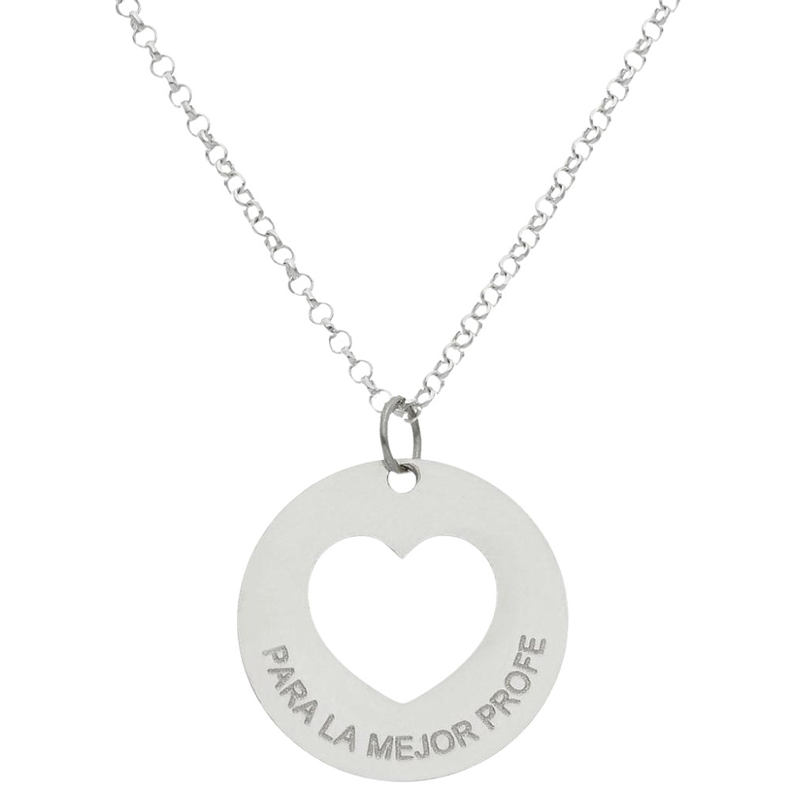 Gargantilla personalizada para la mejor profesora plata 1