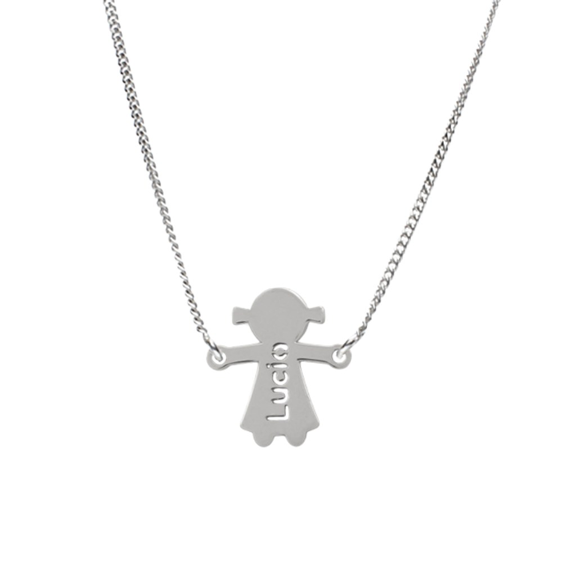 Gargantilla personalizada de niña plata 1