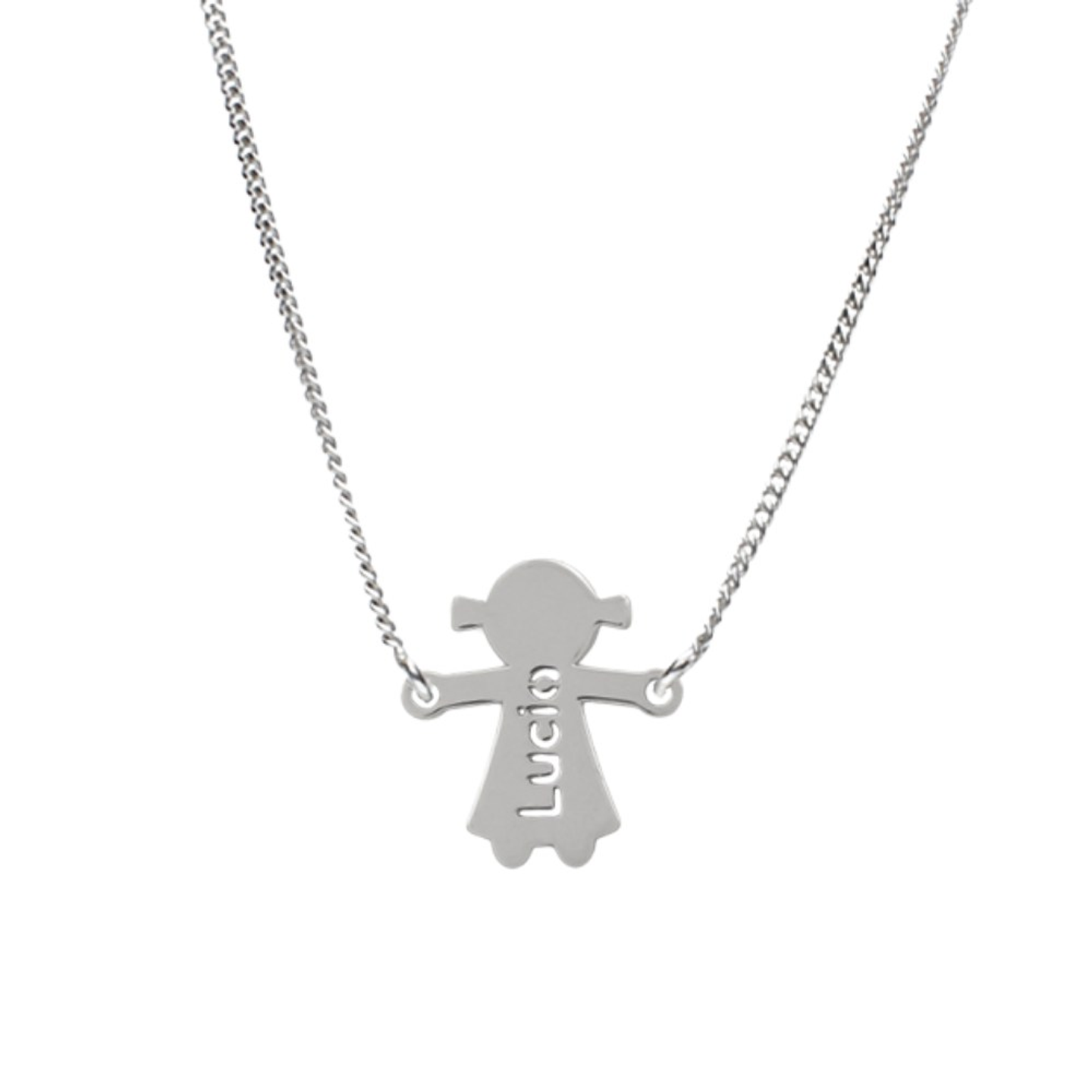 Gargantilla personalizada de niña plata 1