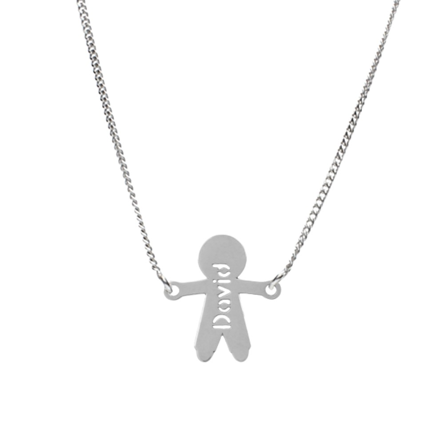 Gargantilla personalizada de niño plata 1