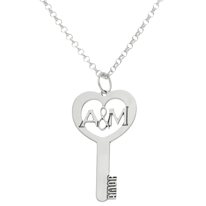 Gargantilla personalizada de amor plata 1