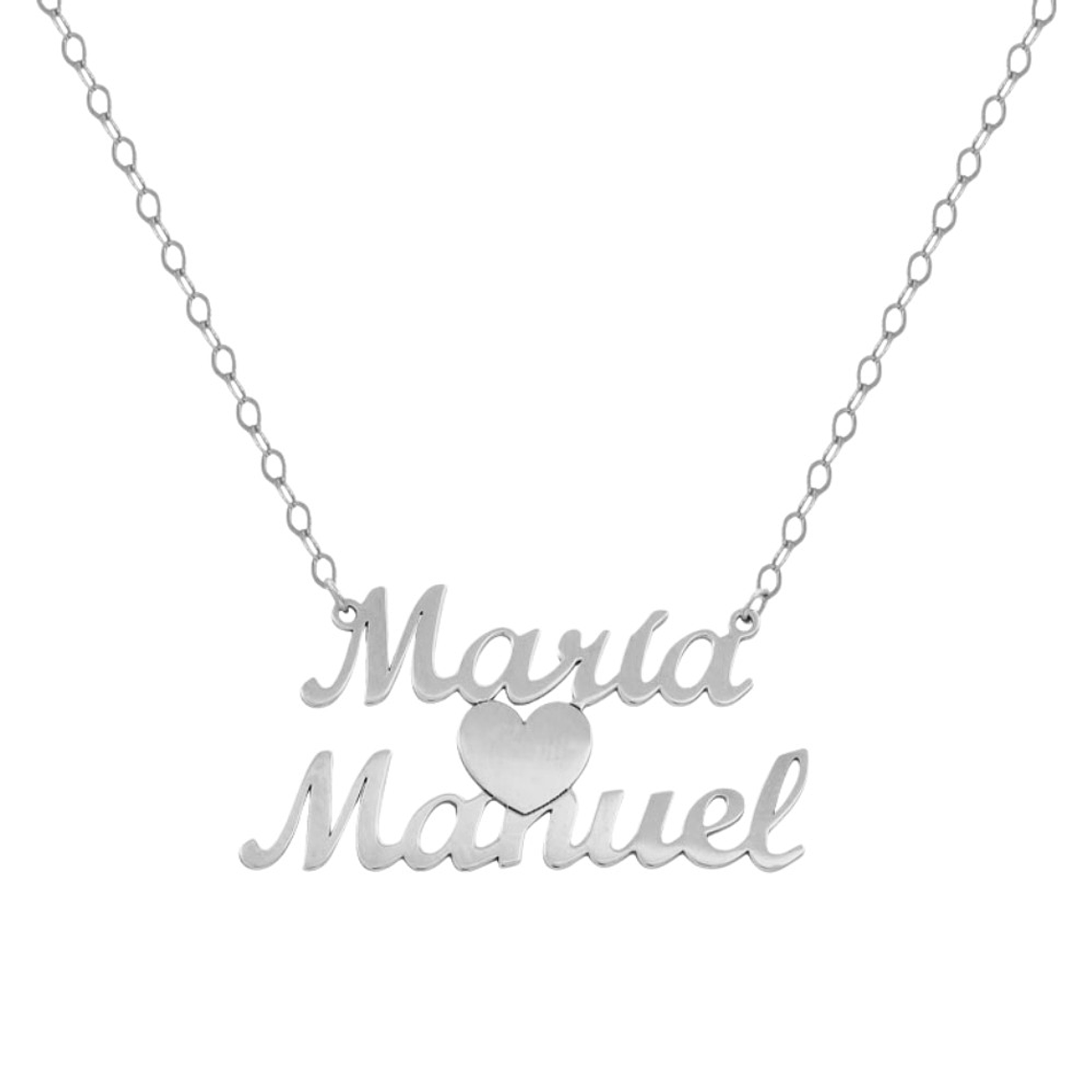 Gargantilla personalizada con nombres plata 1