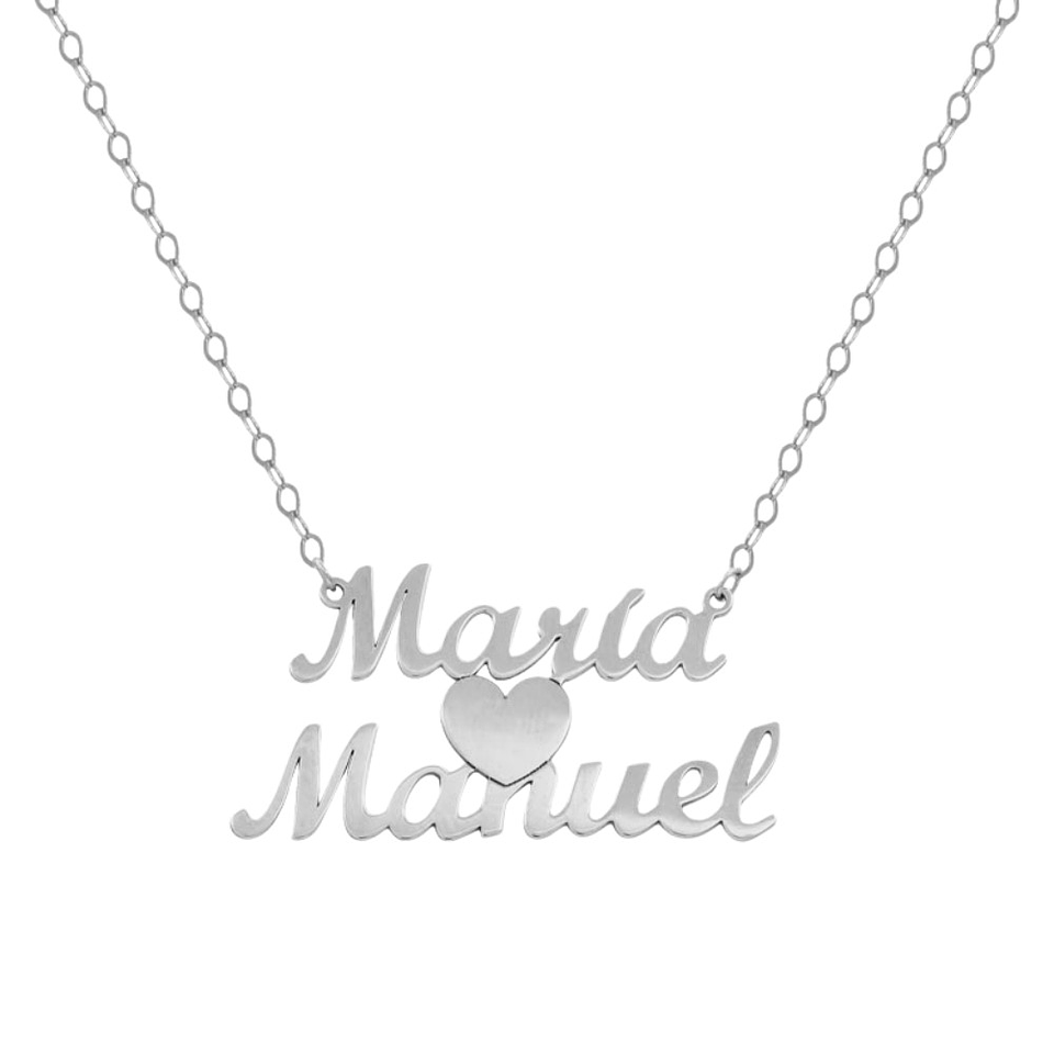 Gargantilla personalizada con nombres plata 1