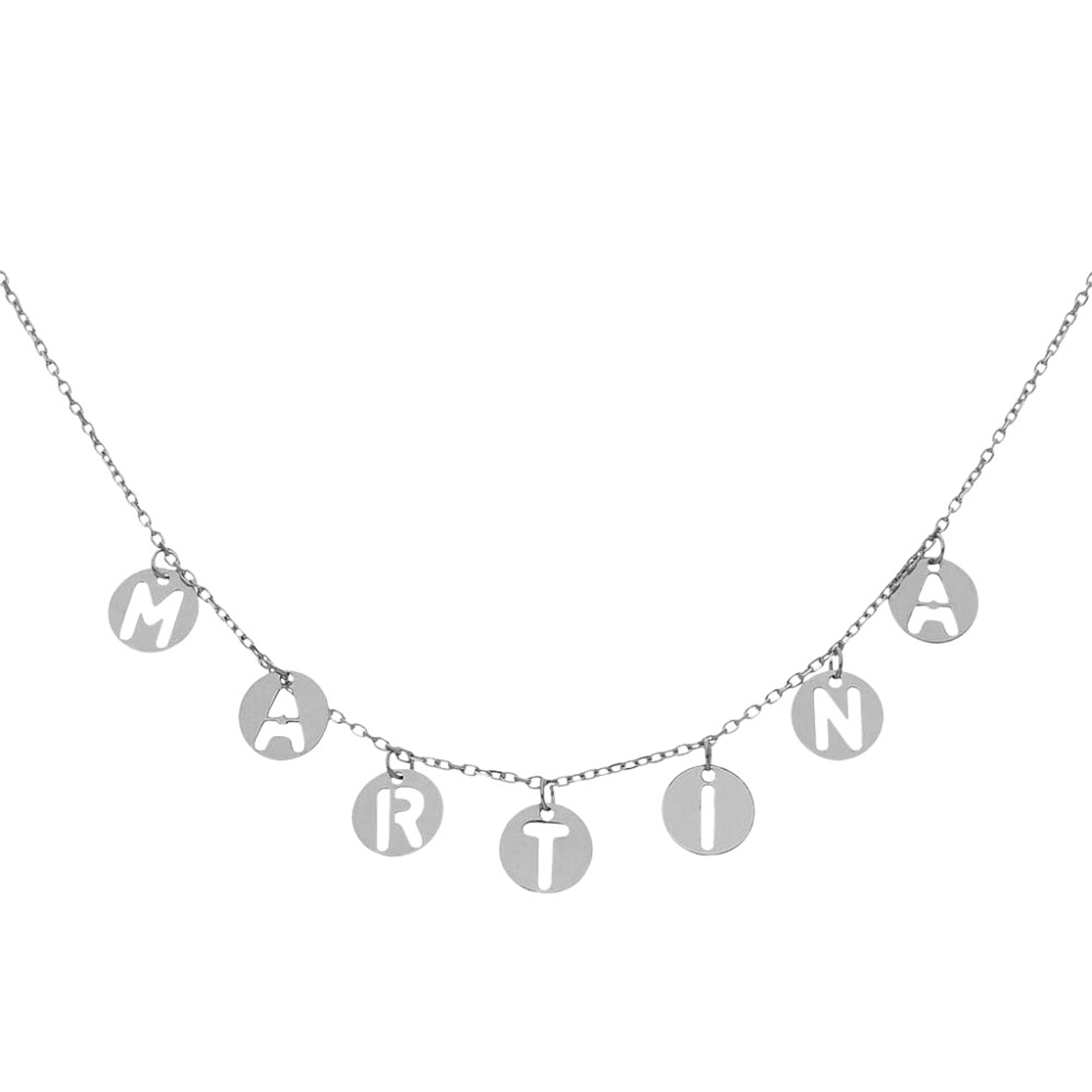 Gargantilla personalizada nombre personal plata 1