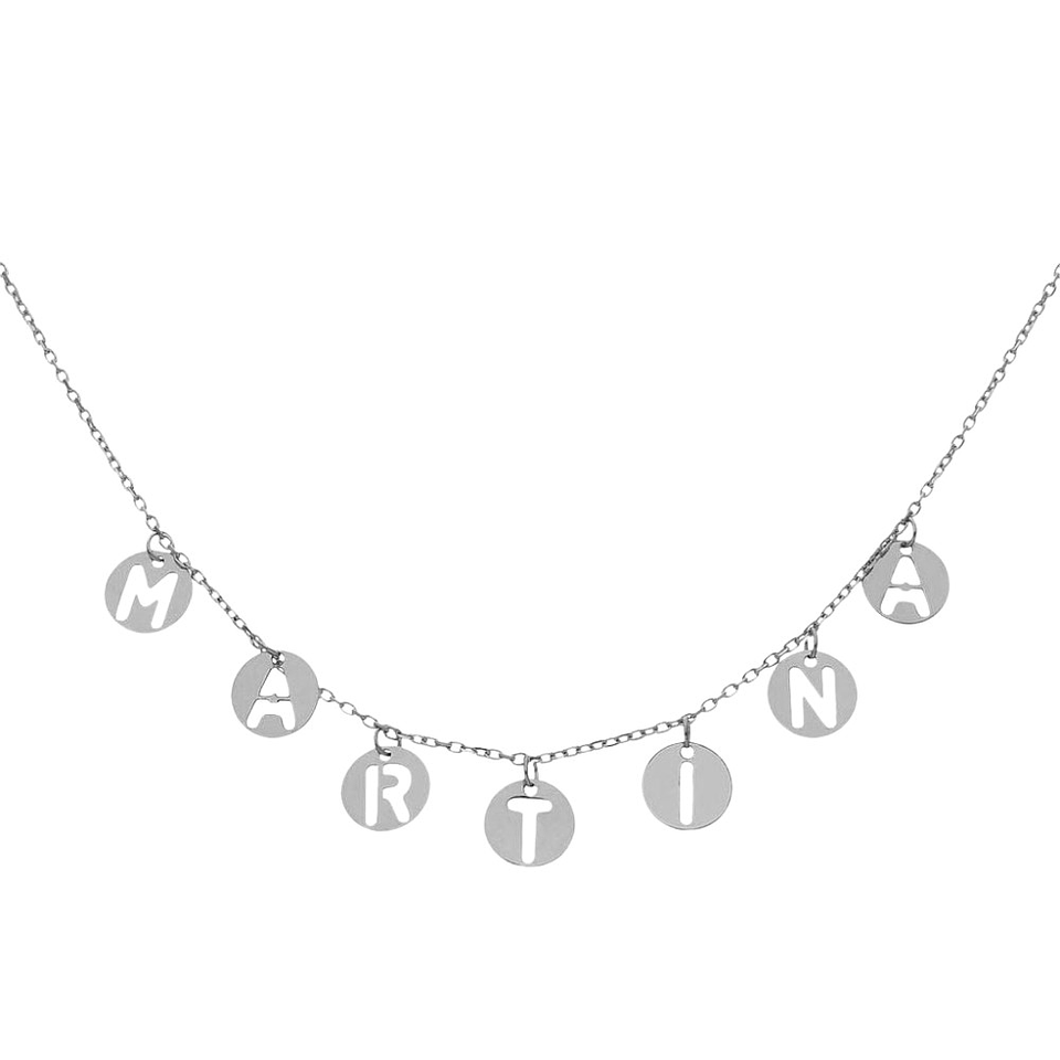 Gargantilla personalizada nombre personal plata 1