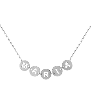 Gargantilla personalizada de nombre plata