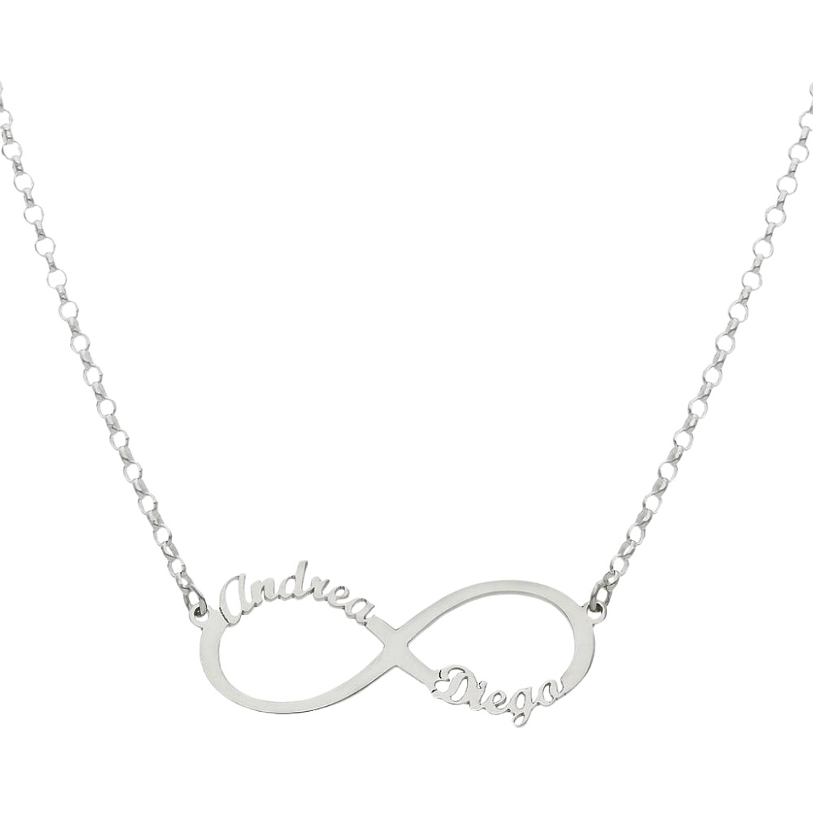 Gargantilla personalizada infinito nombres plata 1