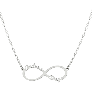 Gargantilla personalizada infinito nombres plata