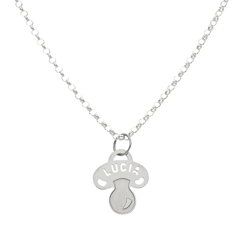 Gargantilla personalizada chupete de bebé plata