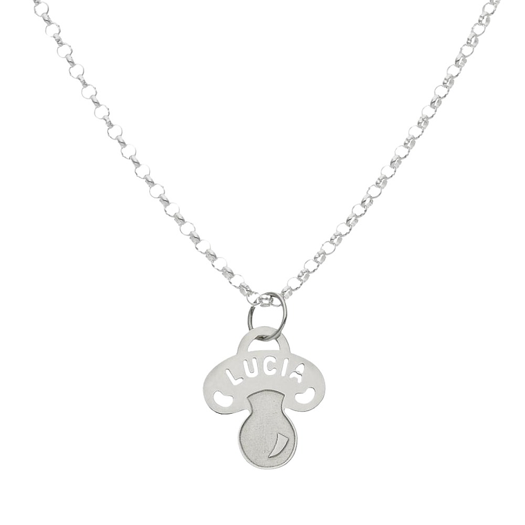 Gargantilla personalizada chupete de bebé plata 1