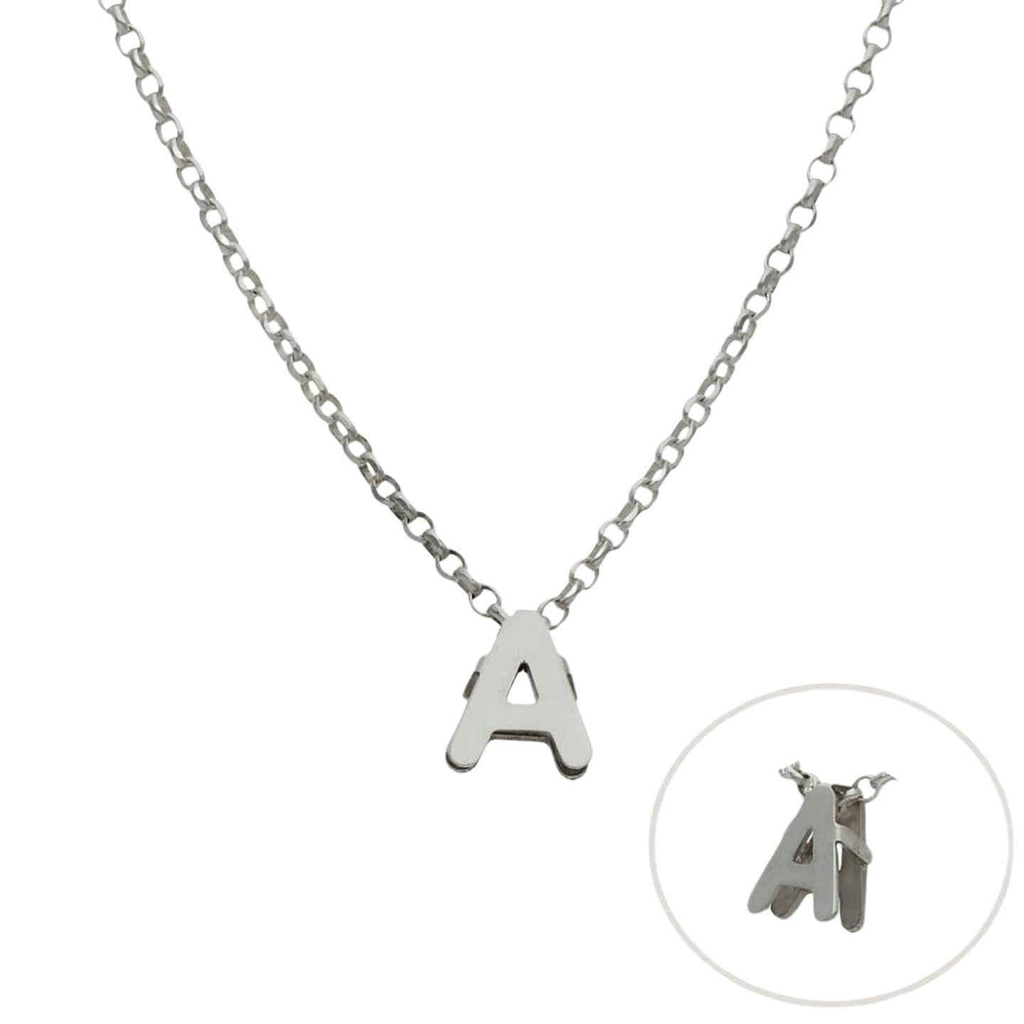 Gargantilla personalizada inicial plata 1