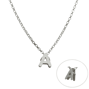 Gargantilla personalizada inicial plata