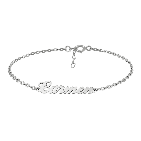 Pulsera personalizada con nombre plata