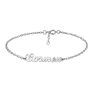 Pulsera personalizada con nombre plata