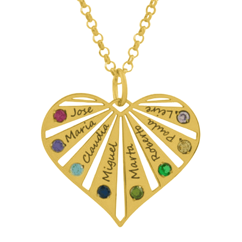 Gargantilla personalizada nombres y zirconitas plata con baño de oro 