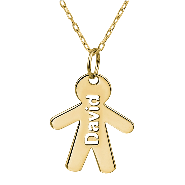 Gargantilla personalizada de niño con nombre plata  1