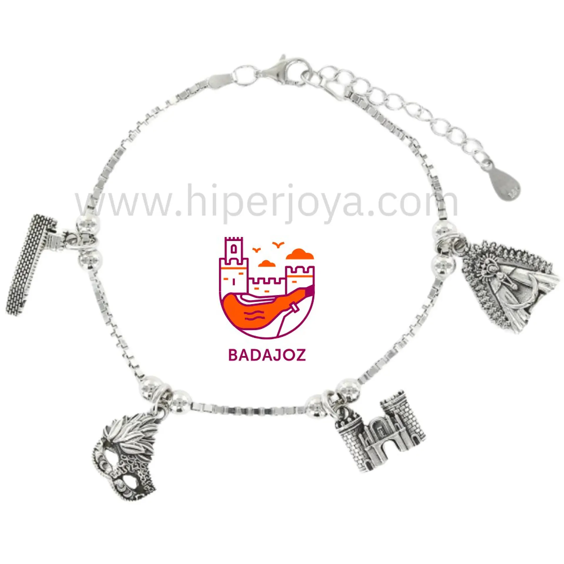 Pulsera de Badajoz plata 1