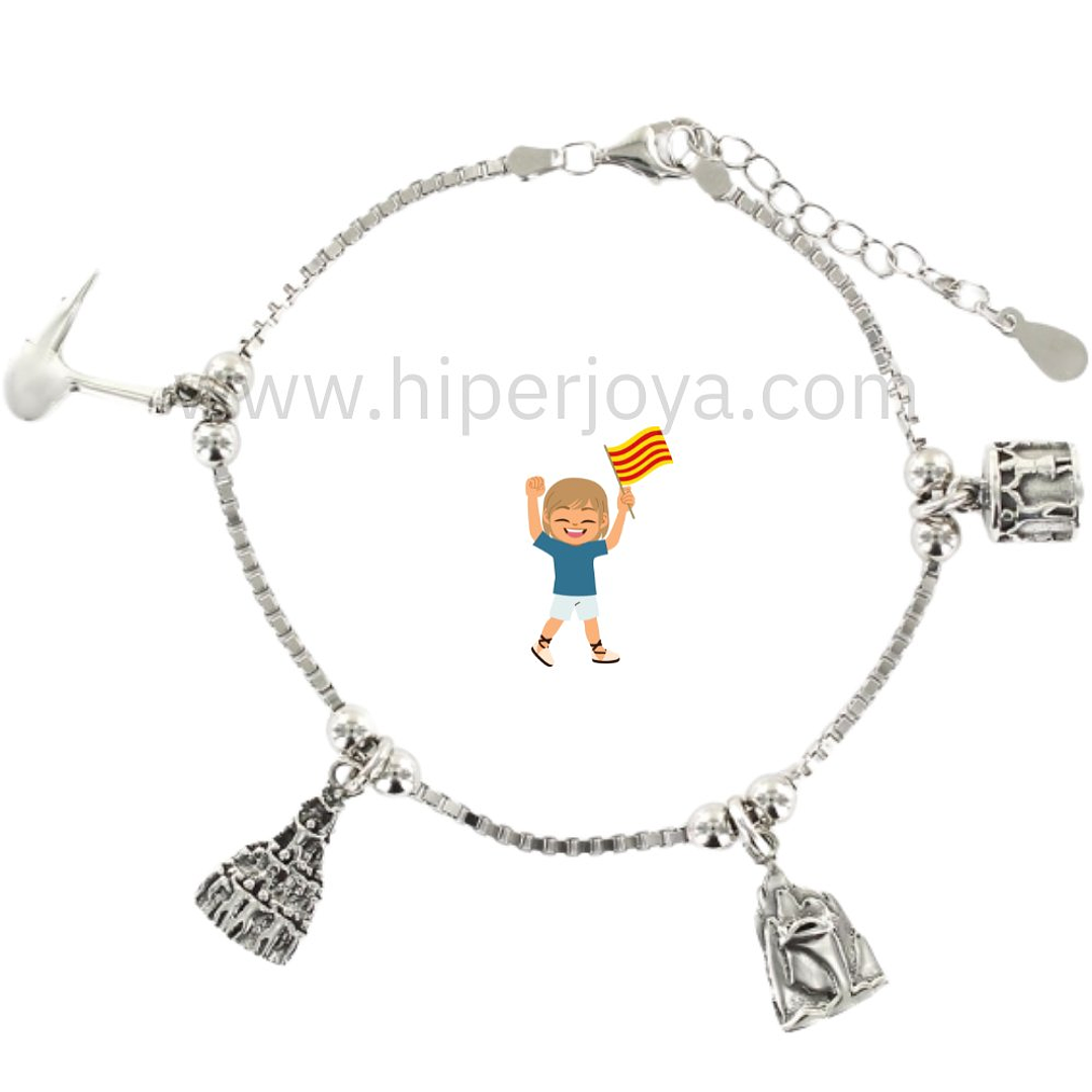 Pulsera de Catalunya plata 1