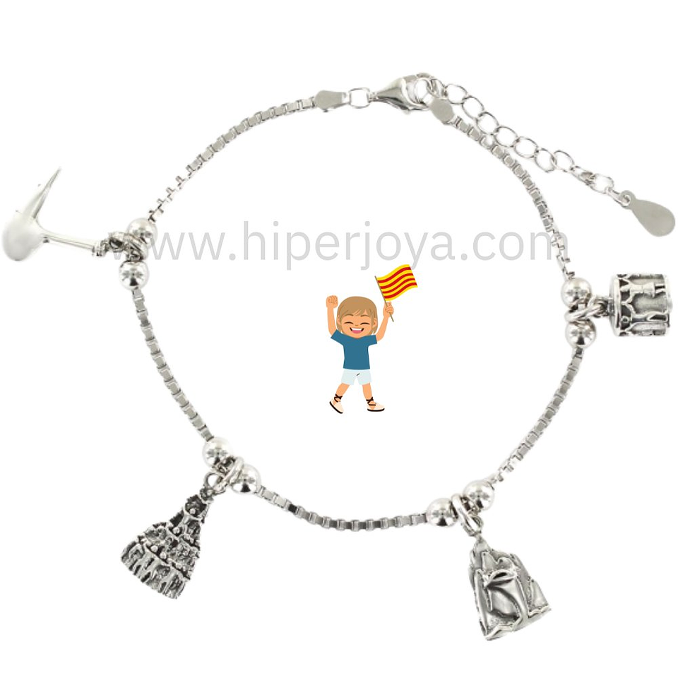 Pulsera de Catalunya plata 1