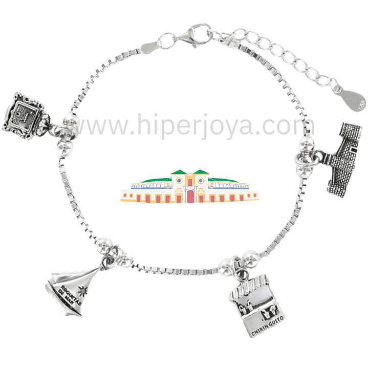 Pulsera Roquetas de mar plata 1