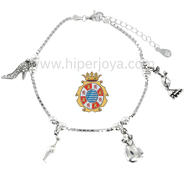 Pulsera de Jerez plata 1