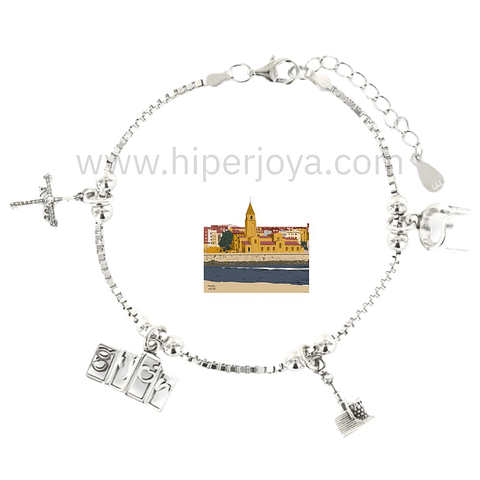Pulsera de Gijón plata