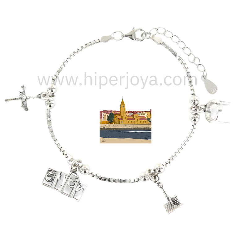 Pulsera de Gijón plata 1