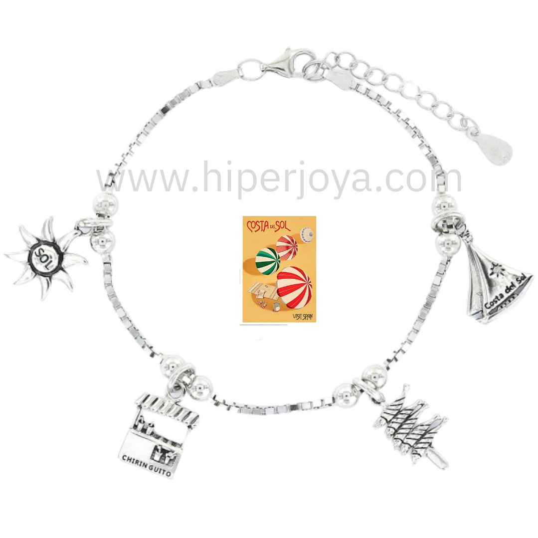Pulsera La Costa del Sol plata  1