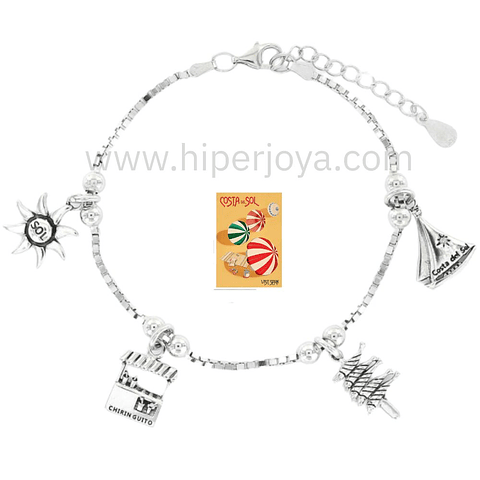 Pulsera La Costa del Sol plata 