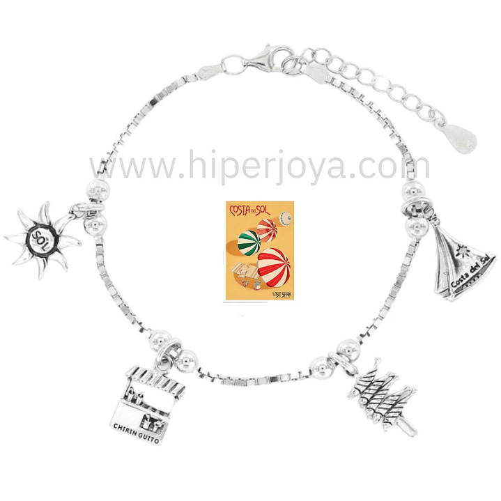 Pulsera La Costa del Sol plata  1