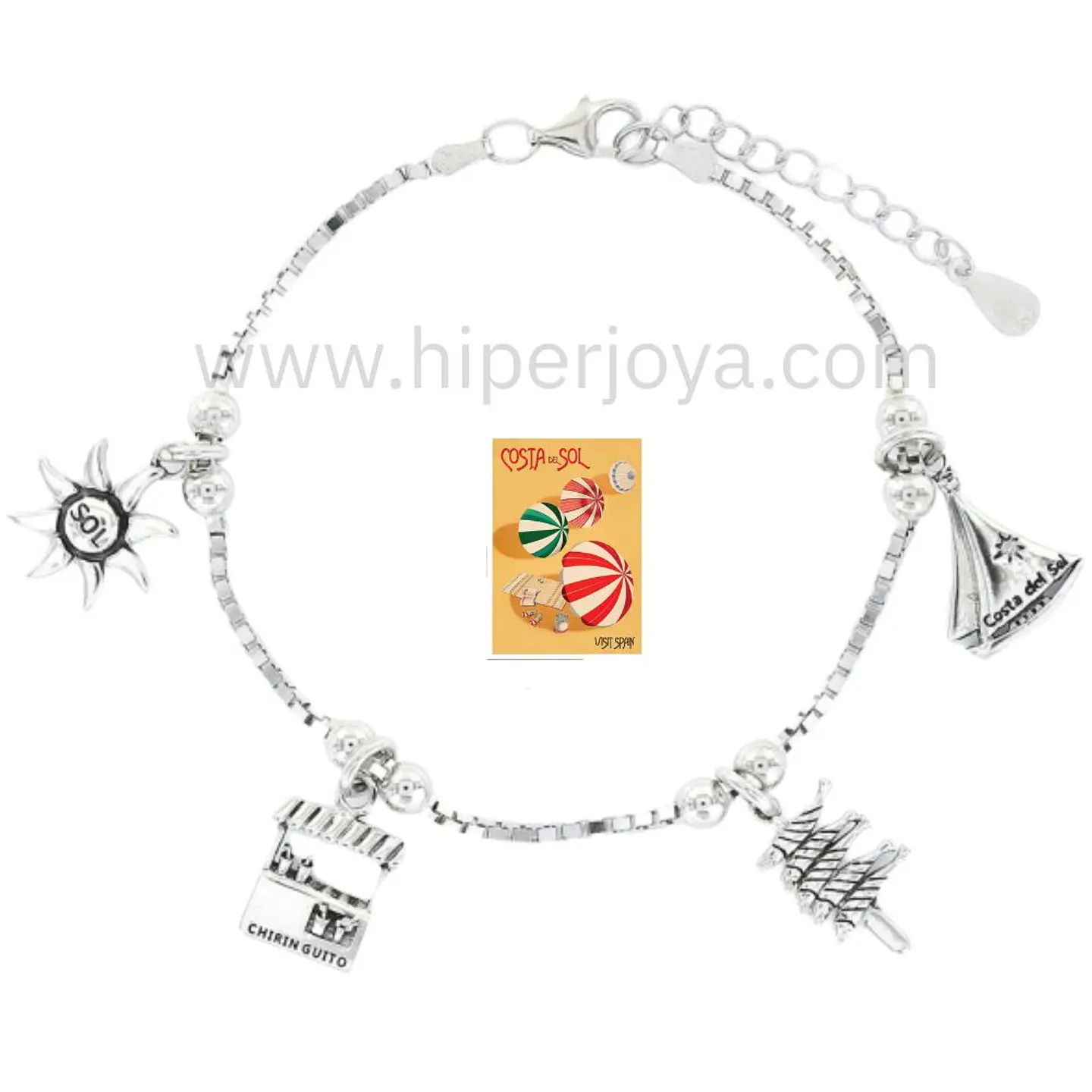 Pulsera La Costa del Sol plata  1