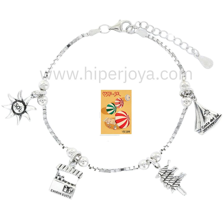 Pulsera La Costa del Sol plata  1