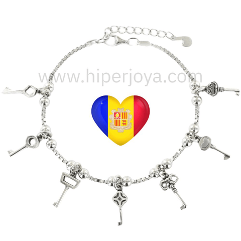 Pulsera de Andorra plata