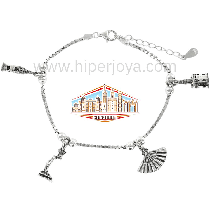 Pulsera de Sevilla plata 1