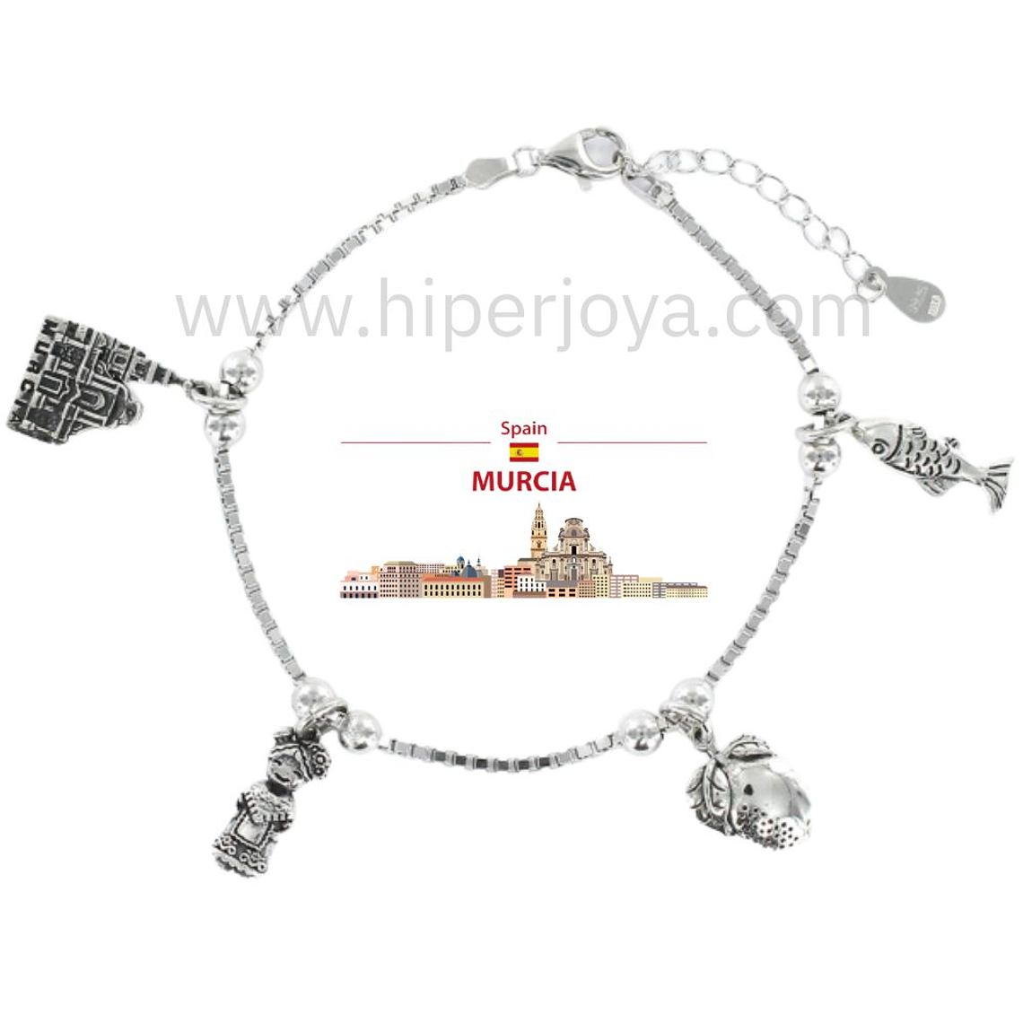 Pulsera de Murcia plata 1