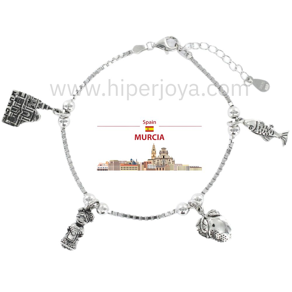 Pulsera de Murcia plata 1