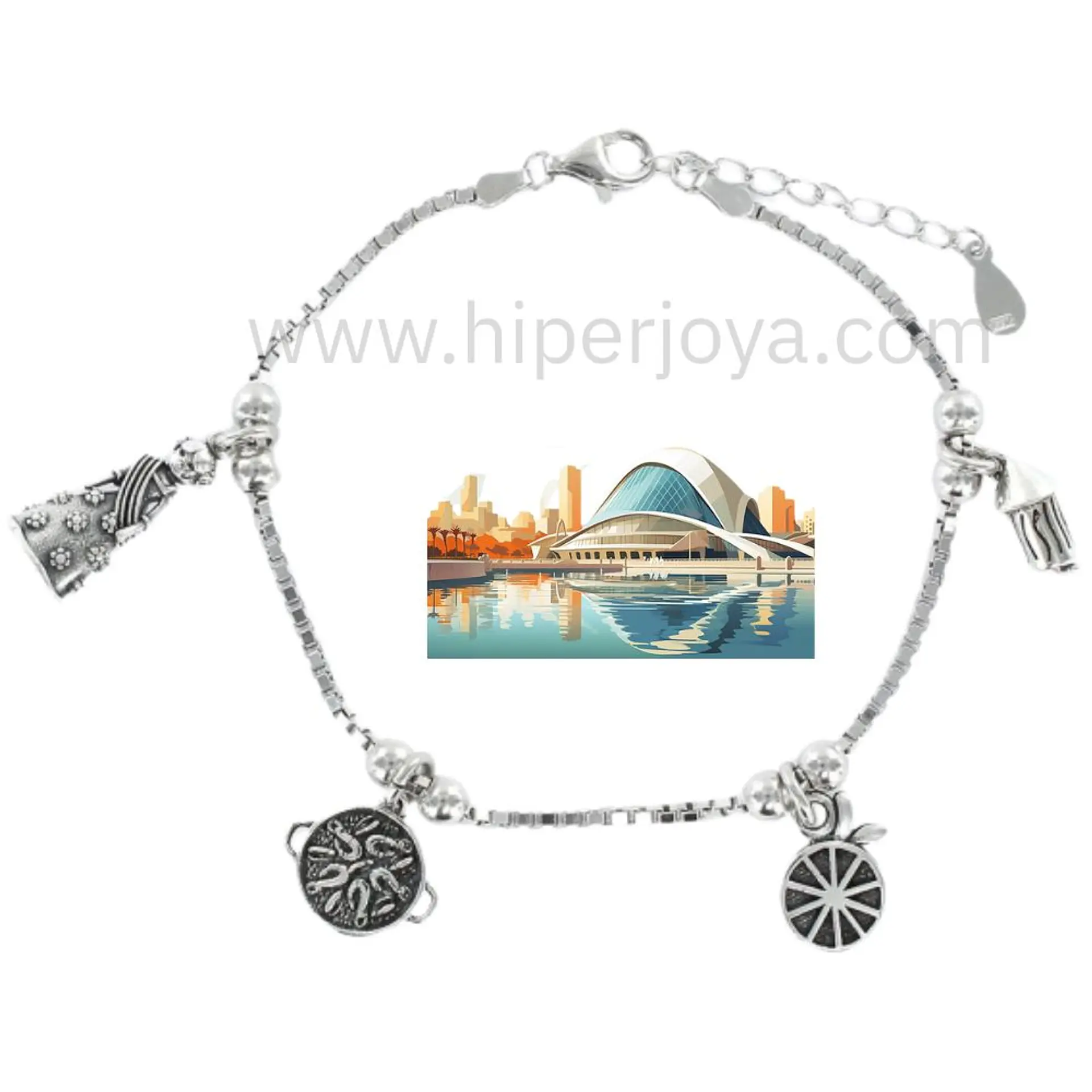 Pulsera de Valencia plata 1