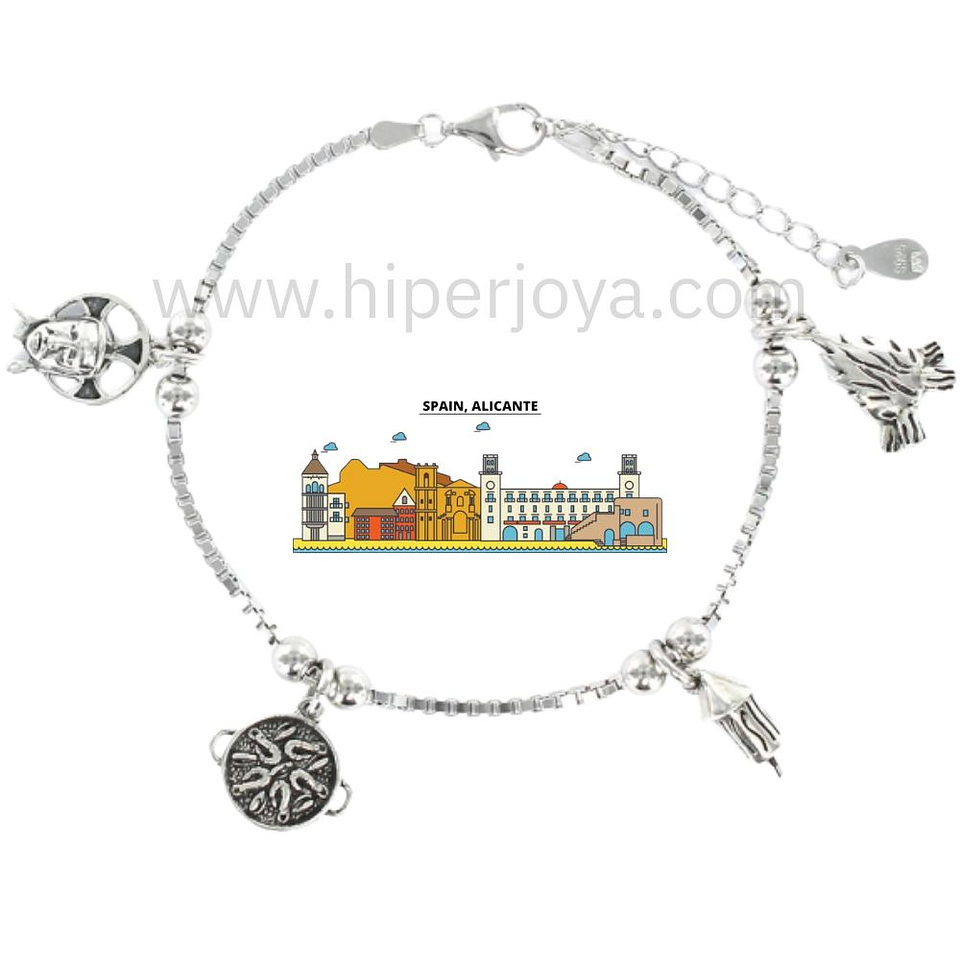 Pulsera de Alicante plata 1