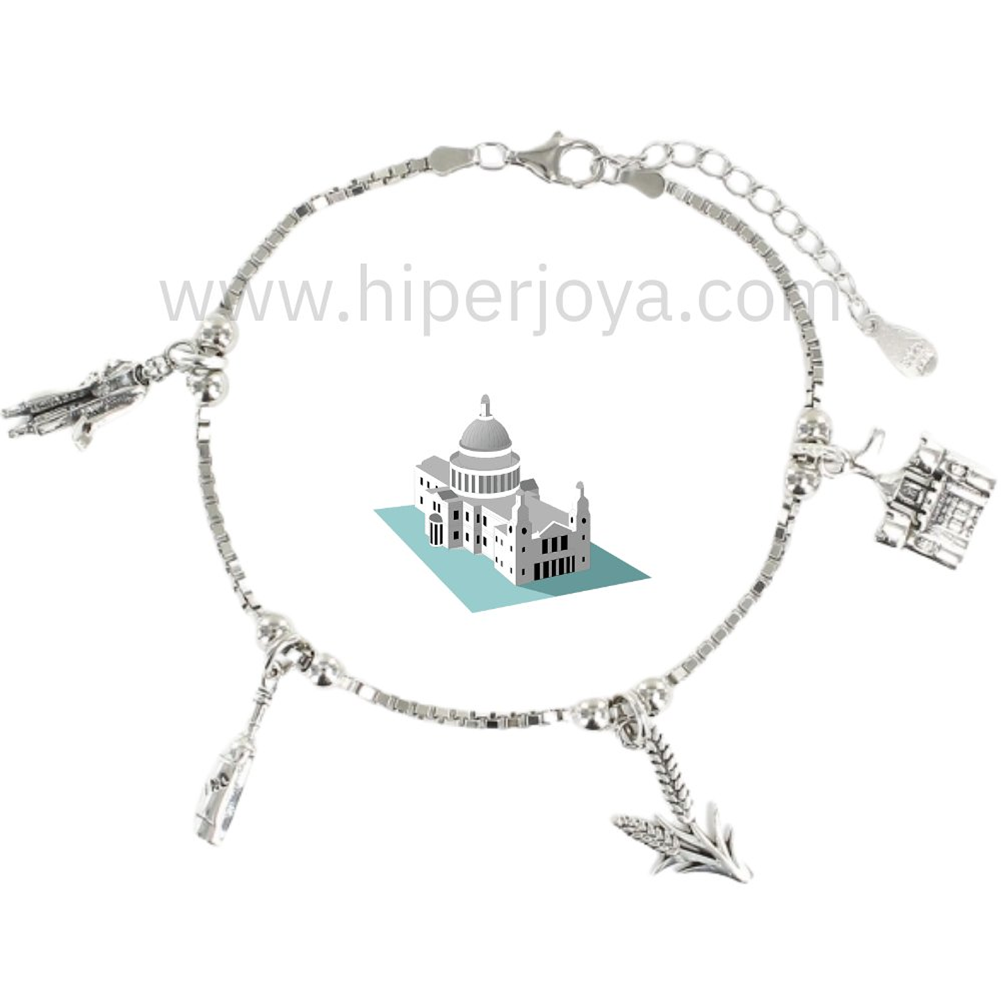 Pulsera de Valladolid plata 1
