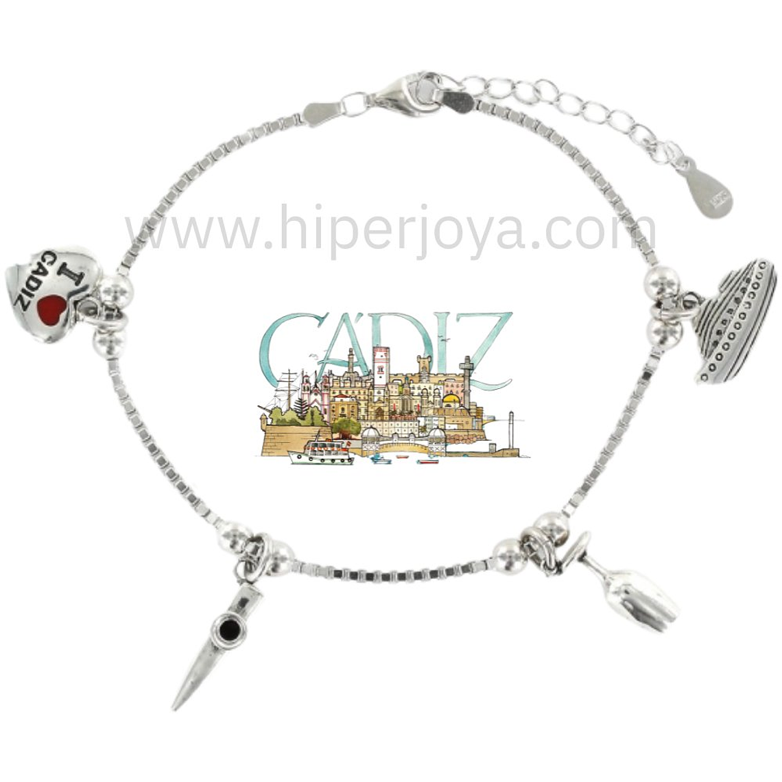 Pulsera de Cádiz plata 1