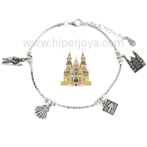 Pulsera Santiago de Compostela plata