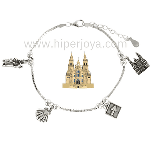 Pulsera Santiago de Compostela plata