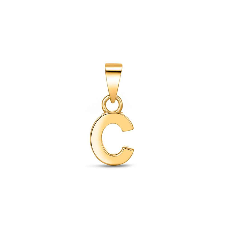 Colgante inicial C con baño de oro 1