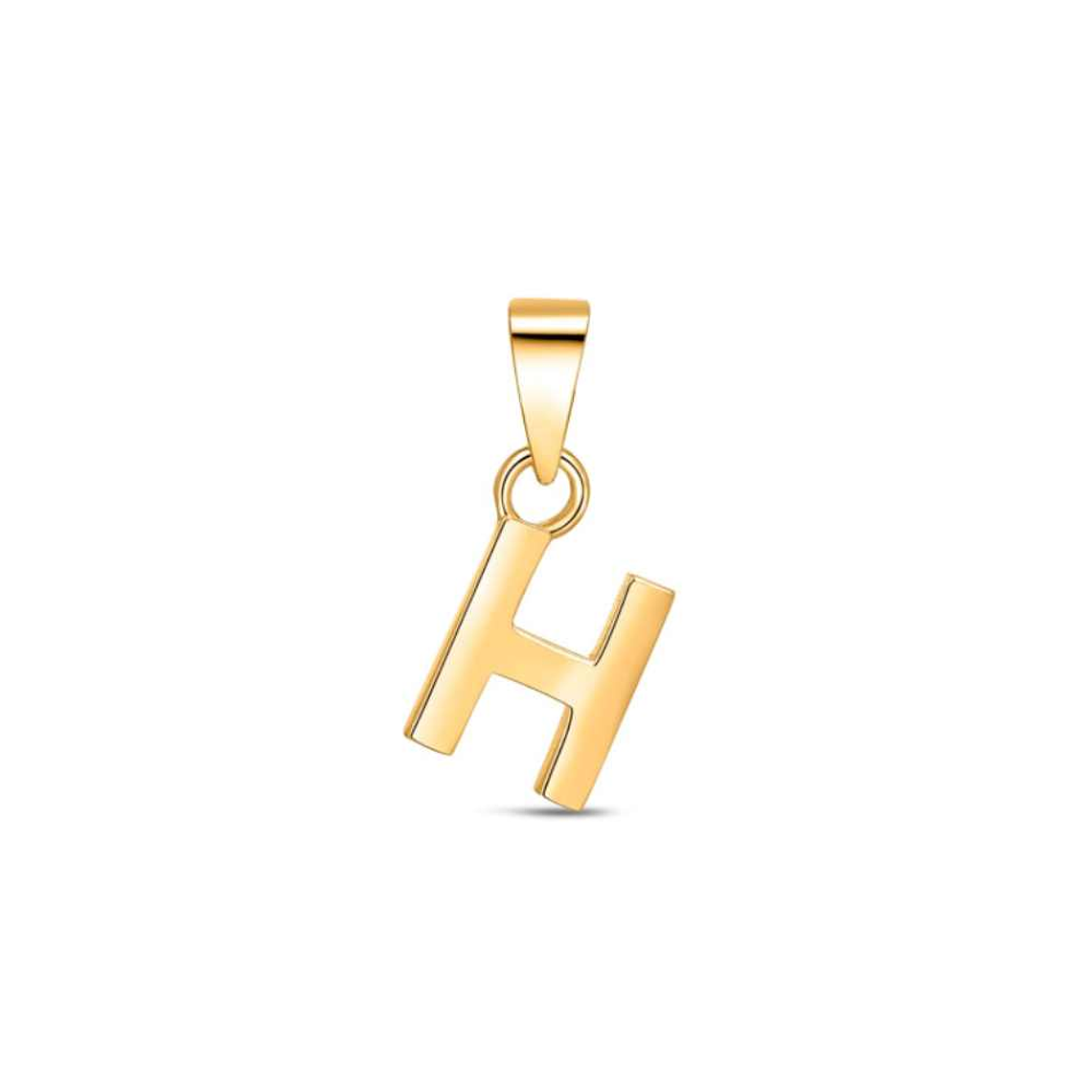 Colgante inicial H con baño de oro 1