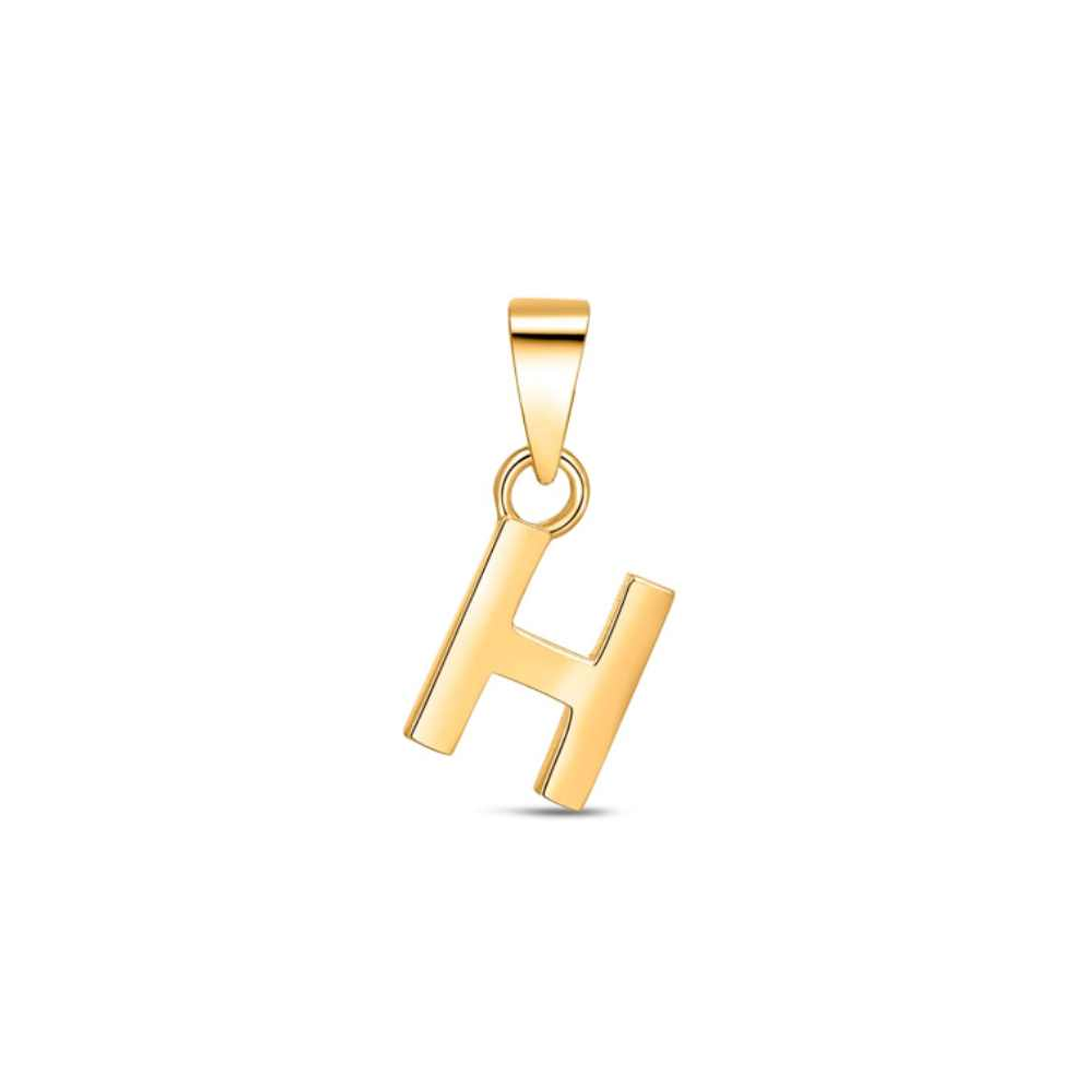 Colgante inicial H con baño de oro 1