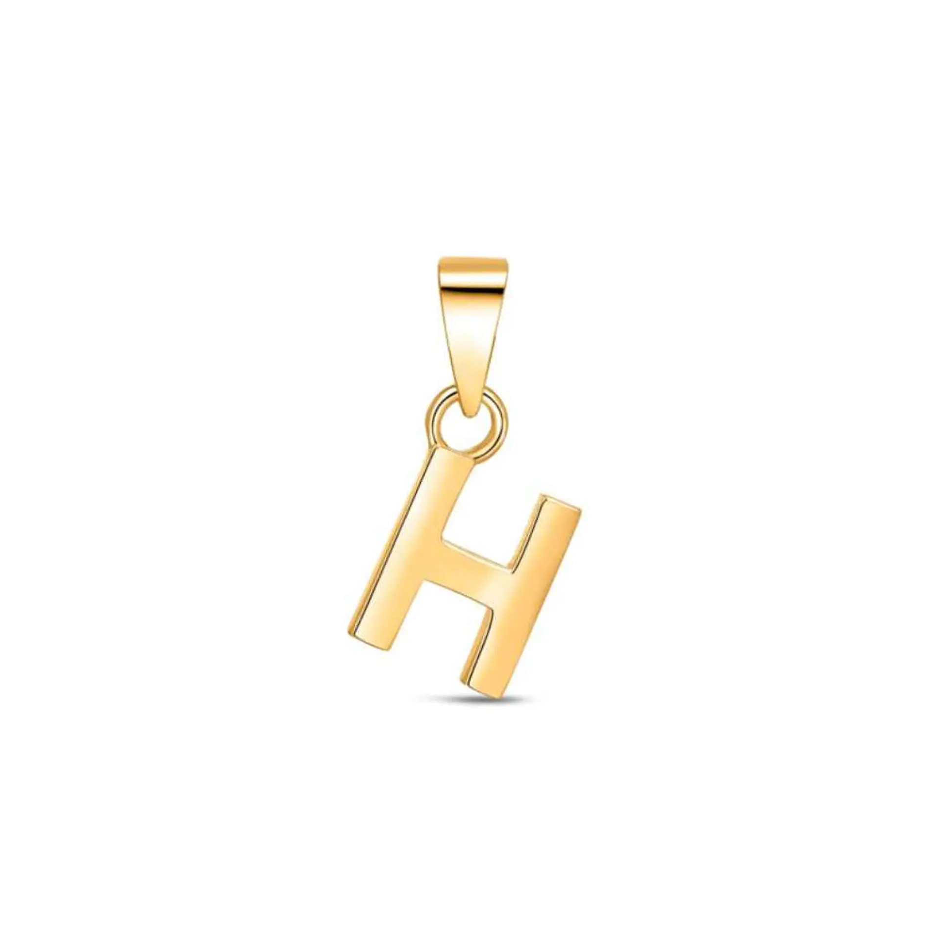 Colgante inicial H con baño de oro 1