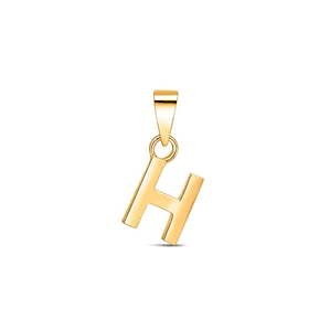 Colgante inicial H con baño de oro