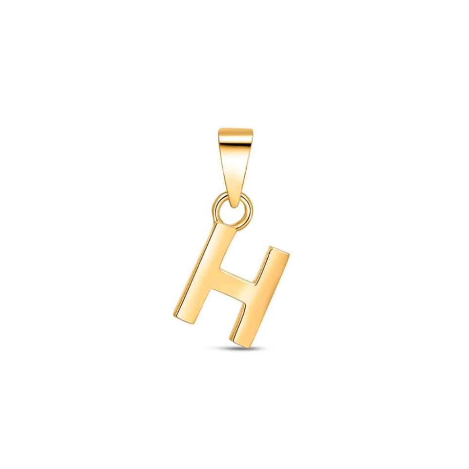 Colgante inicial H con baño de oro 1