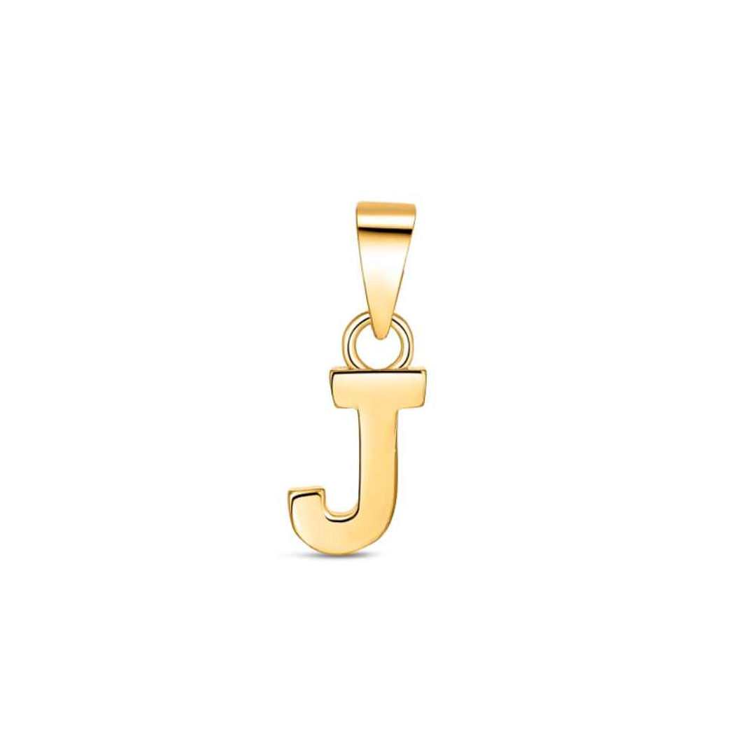 Colgante inicial J con baño de oro 1